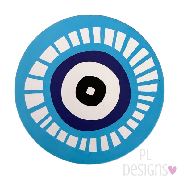 Evil Eye Coaster Set of 4 Cork NEW - Picture 4 of 6